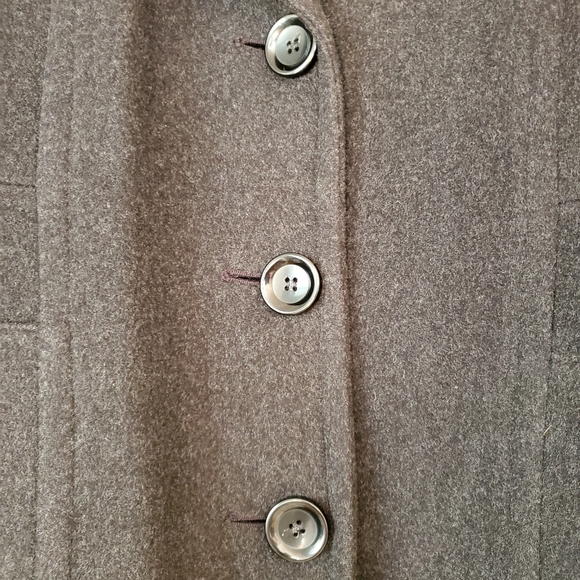 Charcoal Grey Wool Coat - Picture 3 of 7